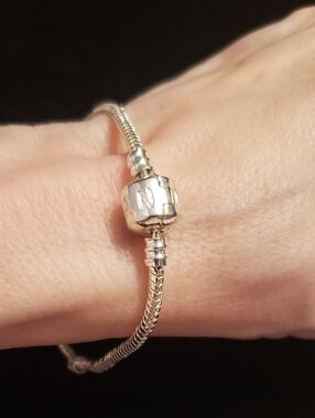 NEW Silver Bracelet, Snake Chain W/nice Weight & Shine, Starter Chain For Charms